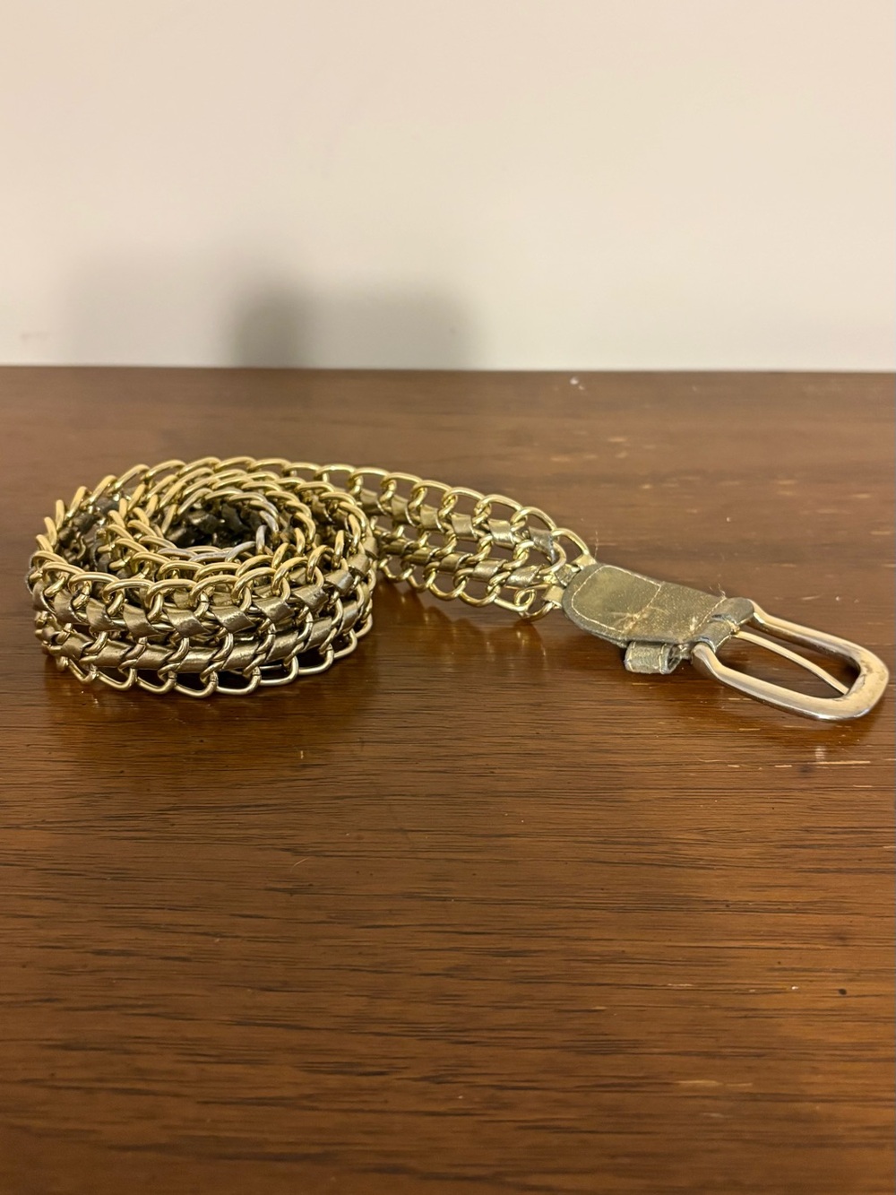 Gold Chain Belt with Hook Closure
